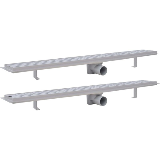 Vidaxl - Linear Shower Drain 2 pcs Line 930x140 mm Stainless Steel