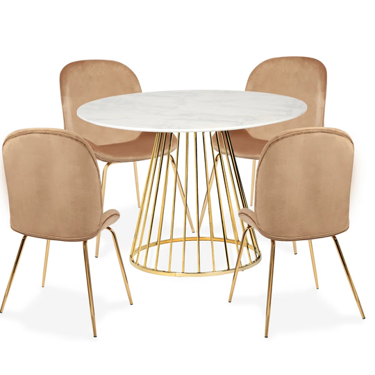 Centers Dining Set with 4 Chairs