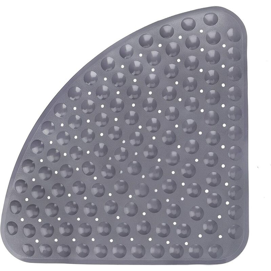 Shower mat non-slip bath mats Bathroom mat with suction cup and drainage holes for children and babies, 54x54 cm corner shower mat anti-slip mat