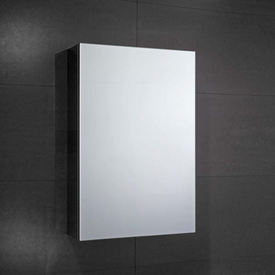 Fulford 1-Door Mirrored Bathroom Cabinet 400mm Wide - Stainless Steel - Verona
