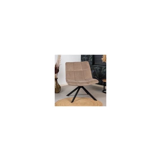 Armchair Eevi Taupe Velvet - Taupe