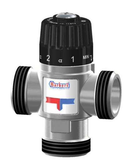 Barberi - Thermostatic Mixing Valve Mid Port Mixed Water 30-65C 3,5m3/h 5/4' Male bsp