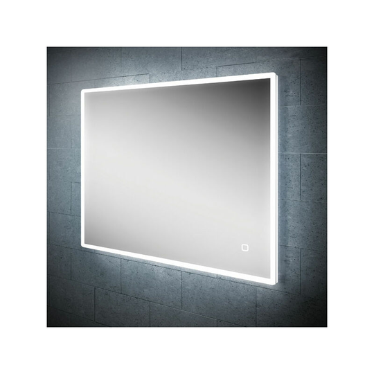 HIB - Vega 80 Landscape Demistable led Bathroom Mirror with Charging Socket 600mm h x 800mm w