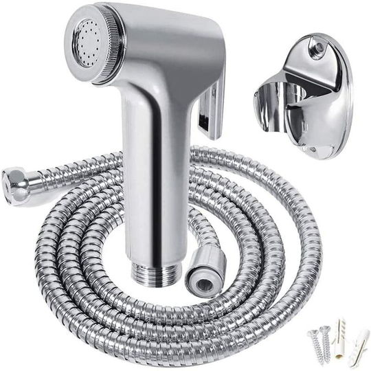 Rain Shower Set / Wall Mount Bidet Sprayer Set with 1.4m Hose / For Toilet, Bathroom Sanitary Accessories Dksfjkl