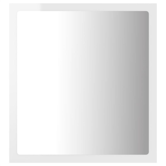 Led Bathroom Mirror High Gloss White 40x8.5x37 cm Acrylic Vidaxl White