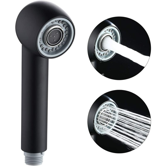 Gift - Kitchen Sprayer Replacement Kitchen Faucet Sprayer 2 Spray Types Kitchen Faucet Head Replacement for Mixer Tap Matte Black