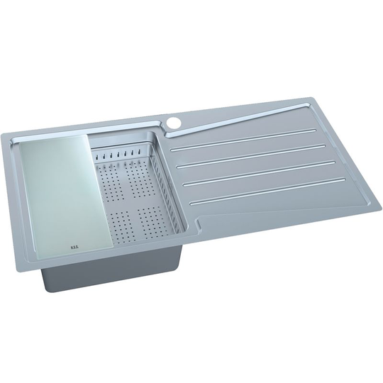 Kensington Single Bowl Single Drainer Inset Sink rhd - N.s.s