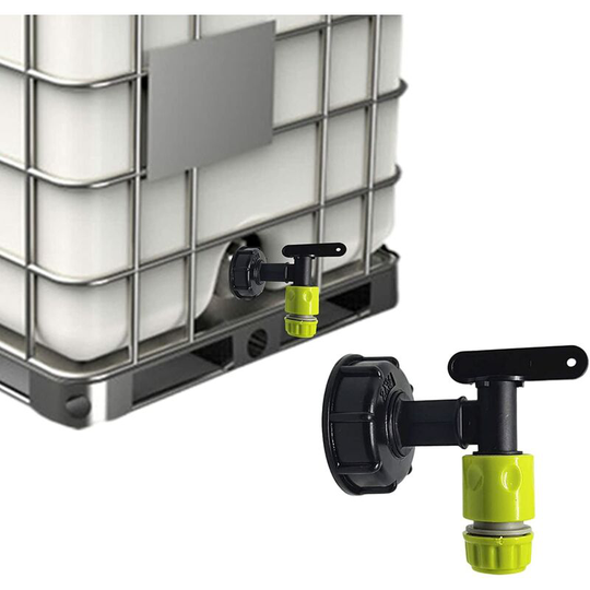 Ibc Tank Faucet S60x6 Faucet for ibc Tank, 3/4" ibc Tank Adapter, S60x6 Plastic ibc Tank Adapter, ibc Tank Faucet Adapter for Garden Faucet, BR-Life