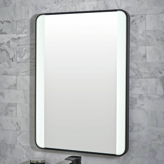 Mono Soft Square Colour Changing Bathroom Mirror with Demister Pad 700mm h x 500mm w - Orbit