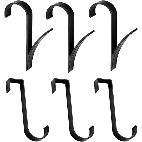 Perlerare - 6 Pieces Bathroom Radiator Hooks, Towel Hook, Shower Door Hooks, For Radiator Towel Holder Heated Bath Tub Hook Holder Crook Grab