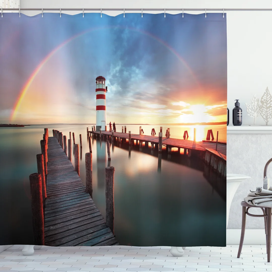 Beven 13 Piece Polyester Shower Curtain Set