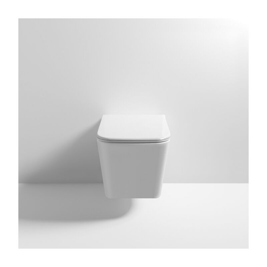 Nuie - Ava Wall Hung Toilet Pan 480mm Projection - Slim Sandwich Soft Close Seat