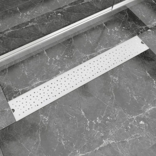 Linear Shower Drain Bubble 830x140 mm Stainless Steel