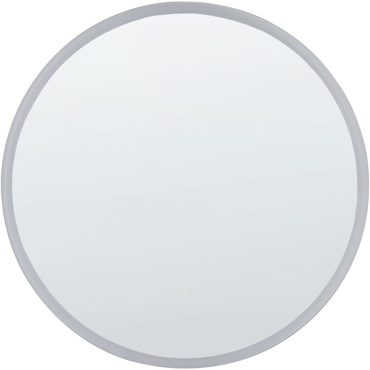Beliani - Modern led Round Hanging Wall Mirror Bedroom Bathroom ø 79 cm Silver Deauville - Silver