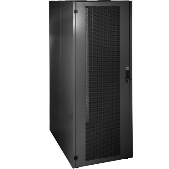 Rackmatic - Rack Cabinet 19 Mobirack standing 42U Width 800 Depth 1000 Black Perforated Door