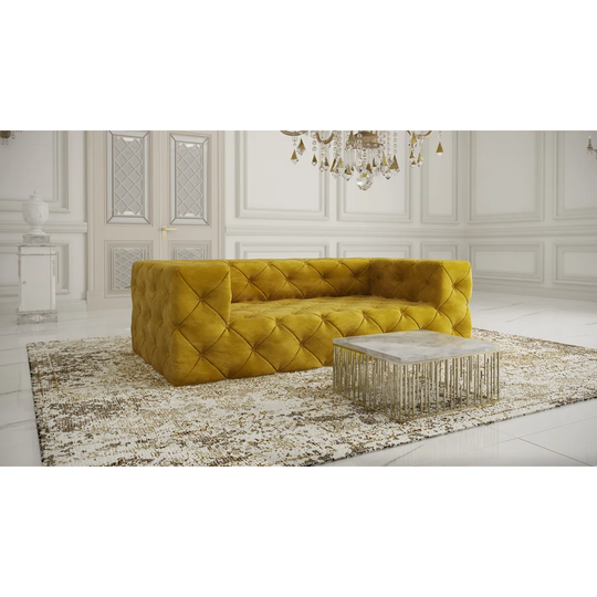Norei 230Cm Velvet Tuxedo Arm Sofa