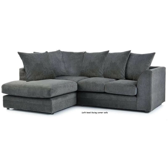 Chelsea Left Hand Facing Fabric Corner Sofa - Grey