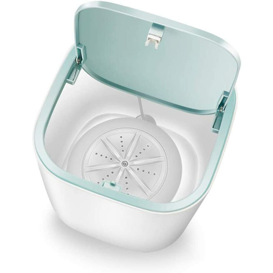 Portable washing machine, usb ultrasonic turbine, mini portable washing machine for underwear, baby clothes, travel,White