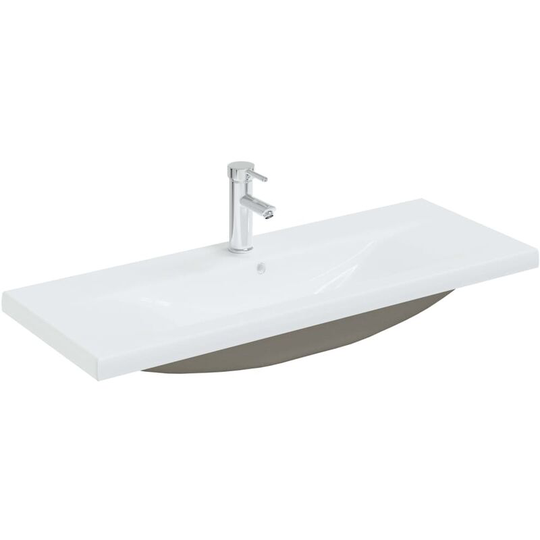 Vidaxl - Built-in Basin with Faucet 101x39x18 cm Ceramic White White