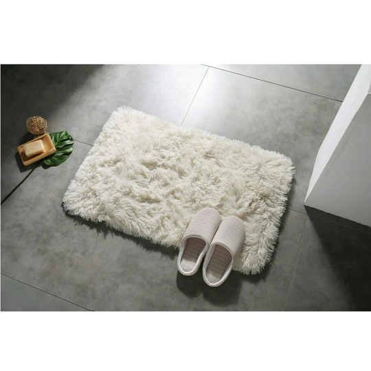 Sevigny Living Room Bedroom Shaggy White Rug