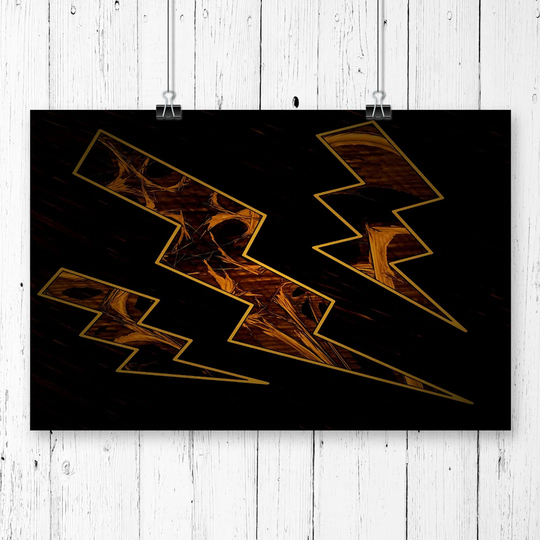 'Orange Abstract Art' Graphic Art