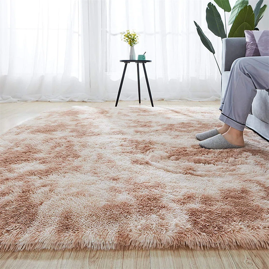 Destrey No Pattern And Not Solid Colour Rectangle: 80Cm X 160Cm Pink Area Rug