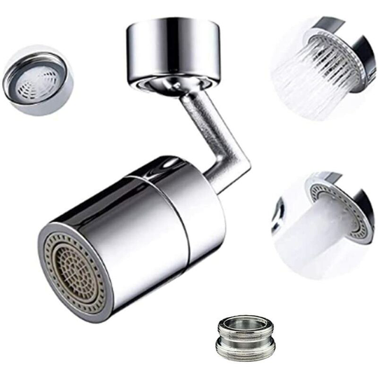 Universal Anti-Splash Faucet Filter, 720° Rotating Plastic Head and abs, Anti-Splash, Oxygen Enriched Foam