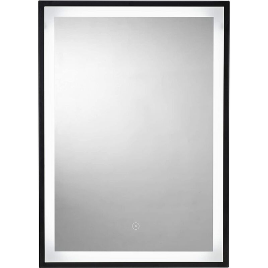 Burley Black framed led mirror with Hang n Lock 50x70cm - Croydex