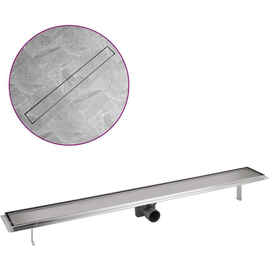 Vidaxl - Linear Shower Drain 1030x140 mm Stainless Steel