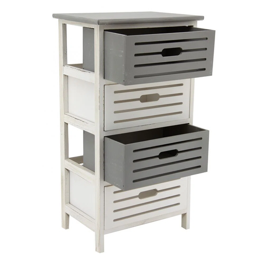 Sthilaire 4 Drawer 29Cm W Solid Wood Chest of Drawers