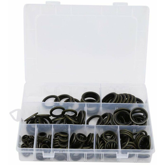 Oil Drain Plug Gasket - 180pcs M6-M24 Oil Drain Plug Gasket Washer Set Composite Gasket Kit