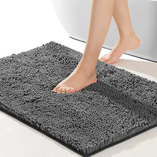 Ilovemilan - Bathroom Mat, Non-Slip Bath Mat, Soft and Comfortable, Thick Durable Bath Mat for Bathroom, Easier to Dry, Plush Mat for Tub, Rain