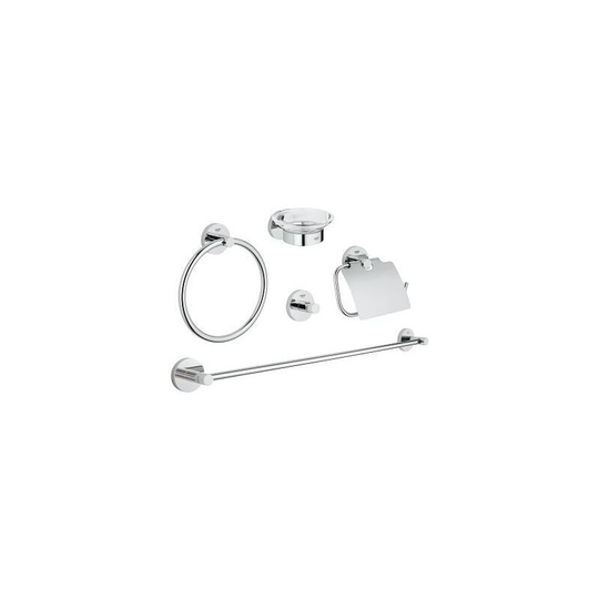 Essentials Master bathroom accessories set 5-in-1, Chrome (40344001) - Grohe