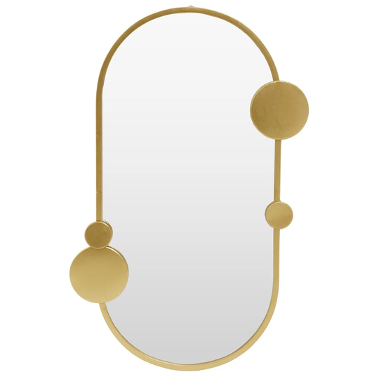 Reyansh Metal Framed Wall Mounted Accent Mirror in Gold