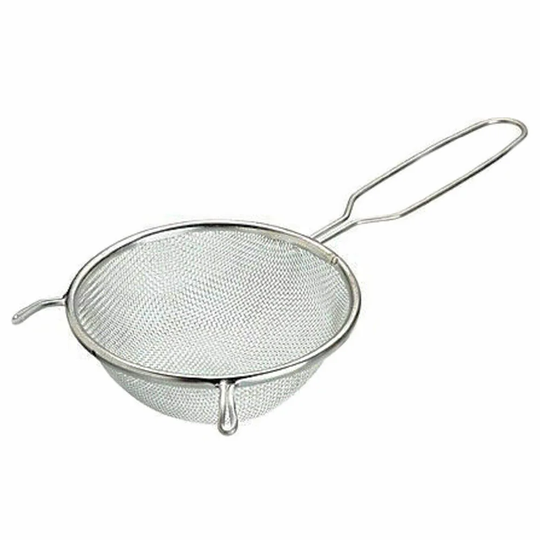 Symple Stuff Metal Tinned Strainer Mesh Sieve Kitchen Cooking SET Tool - Size: 20Cm