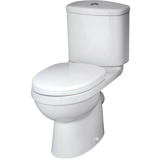 Yare close coupled toilet with soft close seat - White - Orchard