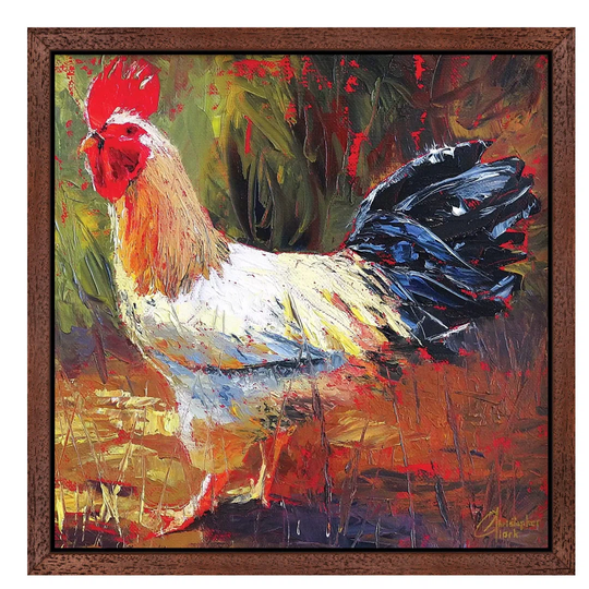 'Gallo Italiano III' by Christopher Clark - Floater Frame Painting Print on Canvas