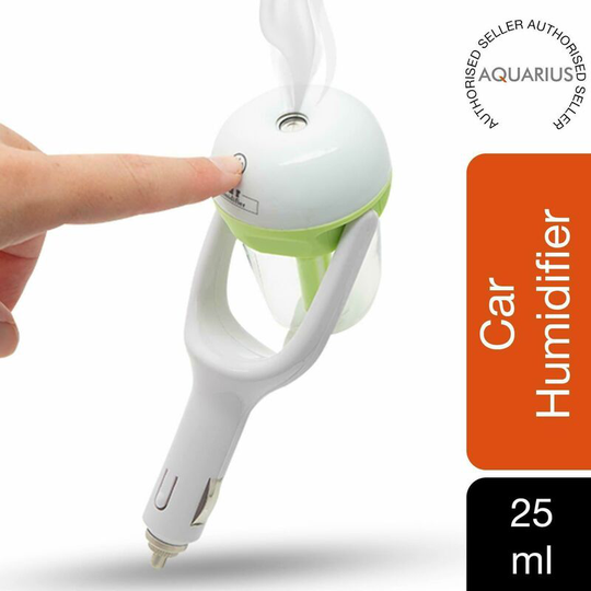Portable Car Humidifier & Aroma Diffuser - 25ml per Hour (Green) - Green - Aquarius