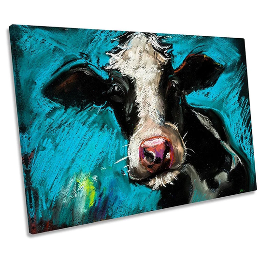 Cow Face Paint Repro CANVAS WALL ARTWORK Print Art