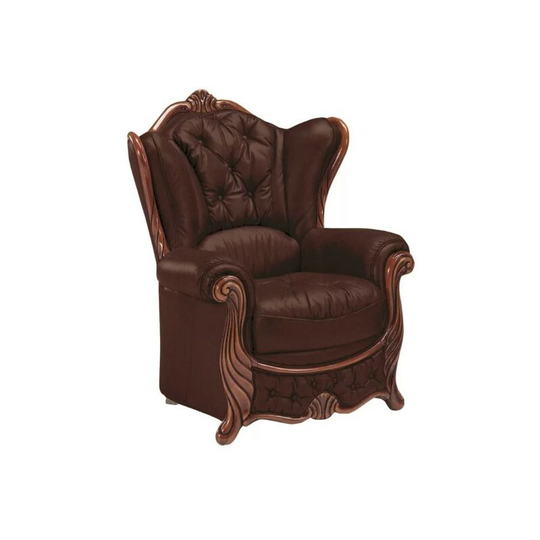 Idaho Wingback Chair Genuine Italian Leather Offer