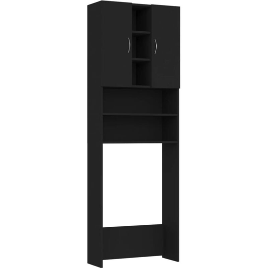 Vidaxl - Washing Machine Cabinet Black 64x25.5x190 cm black