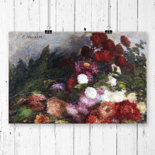 'Flowers' by Eugene Boudin Painting Print