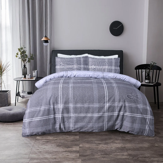 Ismail Cotton 56 TC Reversible Duvet Cover Set