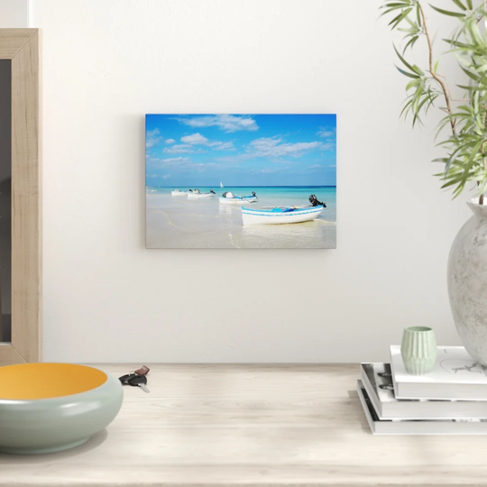 'Seascape Boats in Tunisia' Photographic Print