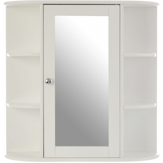 6 Shelves / Mirrored Door Bathroom Cabinet - Premier Housewares