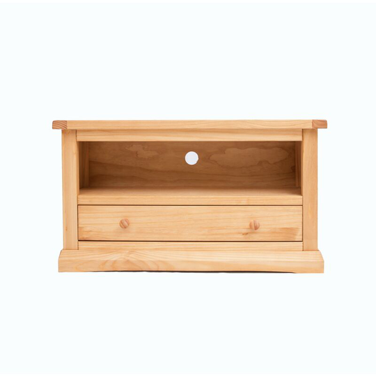 Lucca Waxed 1 Drawer tv Cabinet Wood Knob - Waxed