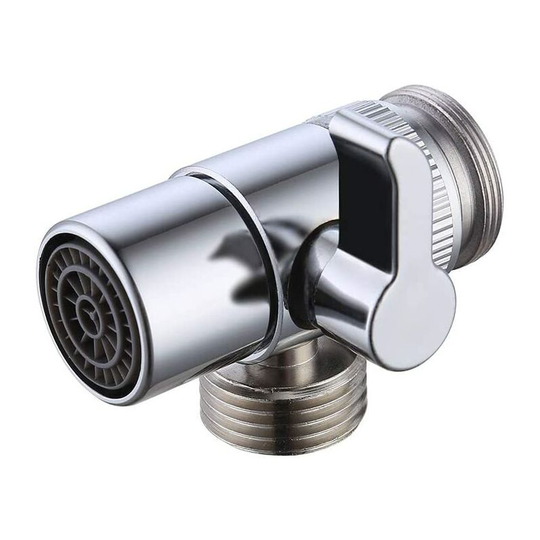 Perlerare - Shower Diverter for Kitchen or Bathroom Replacement Part for Sink Faucet M22 x M24 Polished Chrome