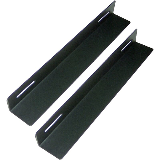Fixed side guides for rack cabinet support 19 black 350mm - Rackmatic