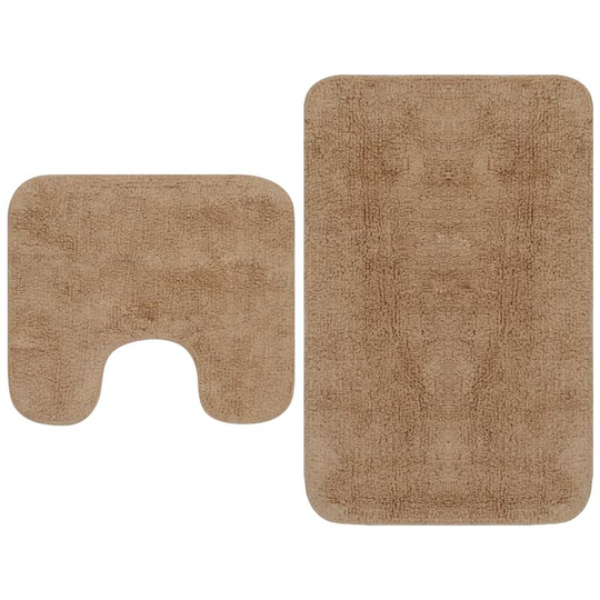Vidaxl - Bathroom Mat Set 2 Pieces Fabric Beige Beige