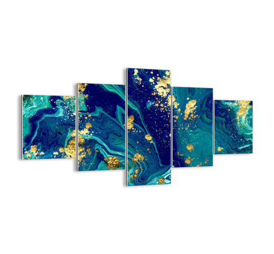 Sun Flakes - 5 Piece Unframed Graphic Art Print Set on Glass